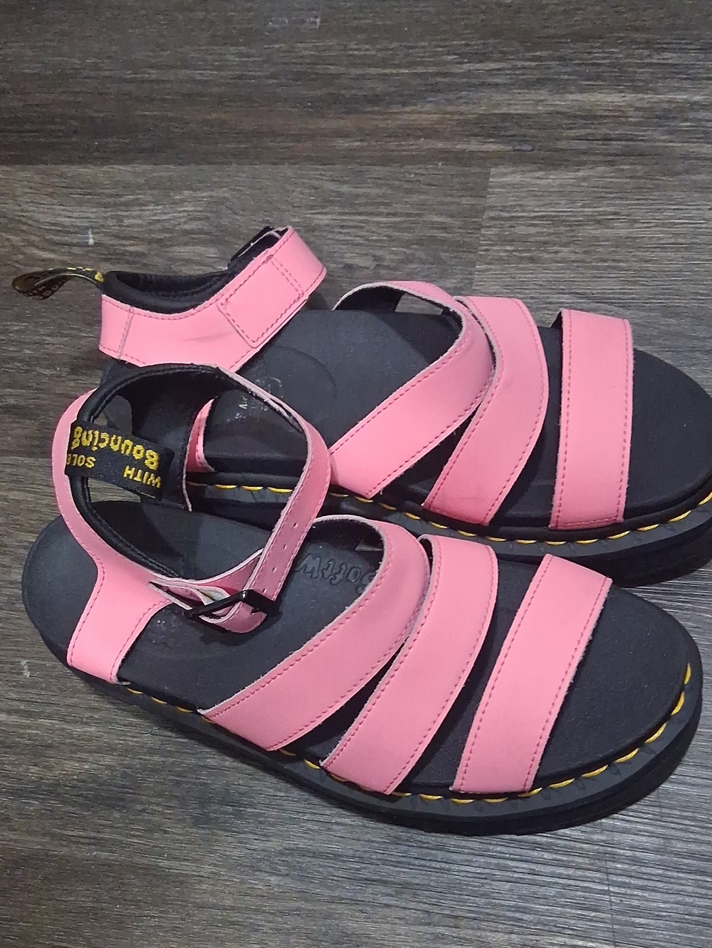 Dr. Martens Pink Multi-Strap Sandals